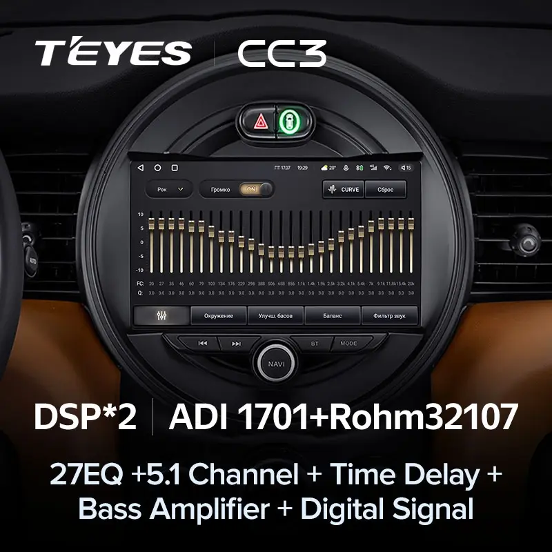 Комплект магнитолы TEYES CC3 9.0" для MINI Cooper III 2013-2018