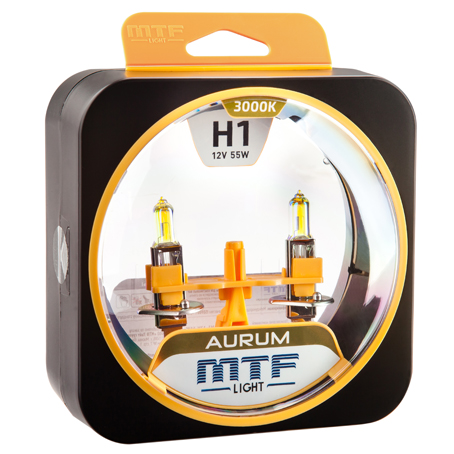 Лампа MTF H1 12V 55W Aurum, комплект - фото