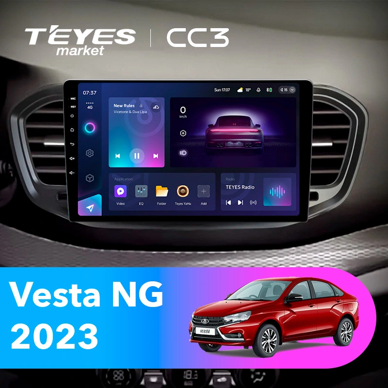 Комплект магнитолы TEYES CC3 9.0" для ВАЗ (LADA) Vesta NG 2023