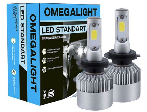 Лампа LED Omegalight Standart H7 2400Lm (1шт) - фото