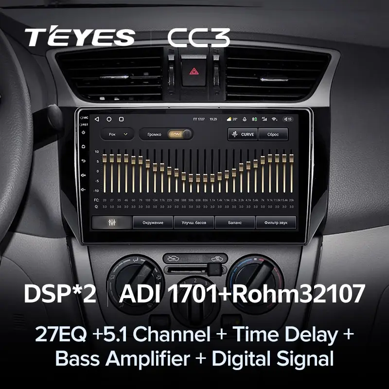 Комплект магнитолы TEYES CC3L 10.2" для Nissan Sentra