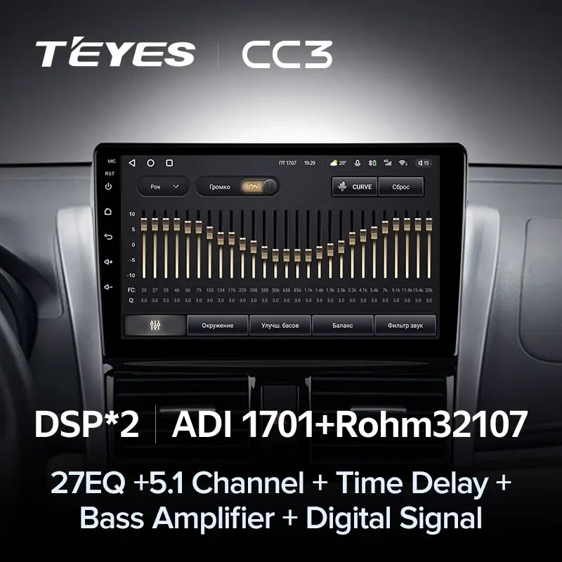 Комплект магнитолы TEYES CC3L 10.2" для Toyota Vios