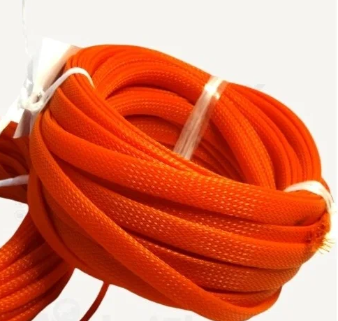 Защитная кабельная оплетка GA D10mm оранжевая (1б-50м) (1м) - фото