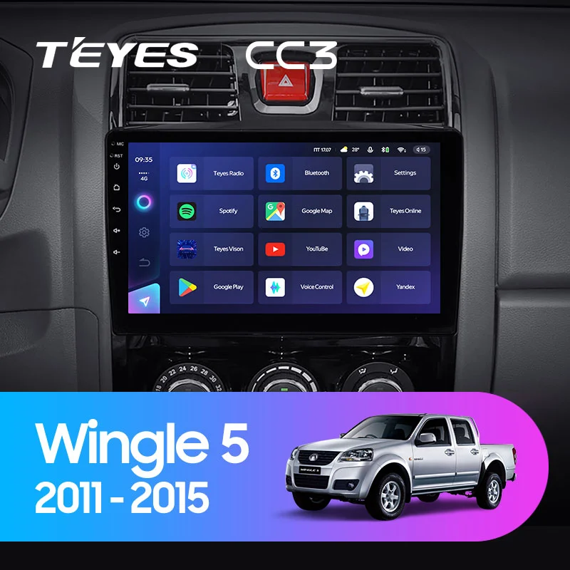 Комплект магнитолы TEYES CC3 10.2" для Great Wall Wingle I рестайлинг 2011-2015