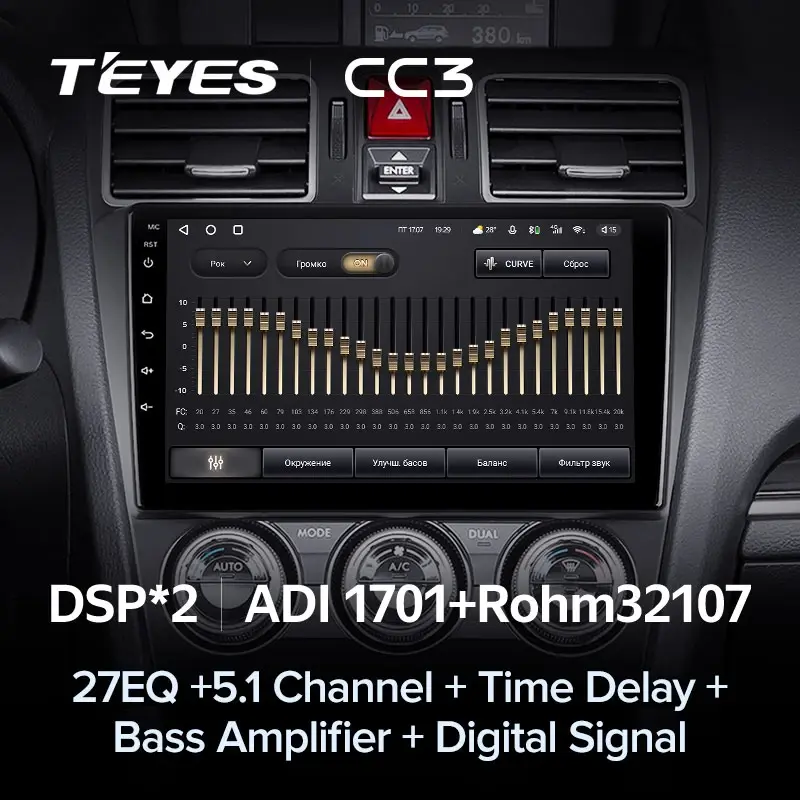 Комплект магнитолы TEYES CC3 9.0" для Subaru Forester SJ рестайлинг 2015-2018
