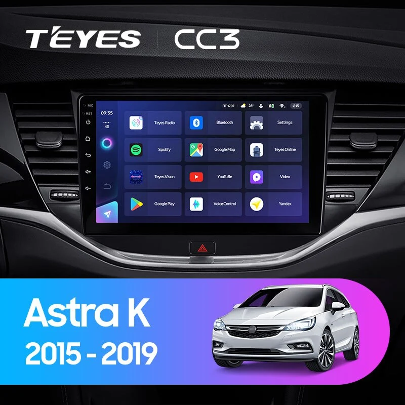 Комплект магнитолы TEYES CC3 9.0" для Opel Astra K 2015-2019