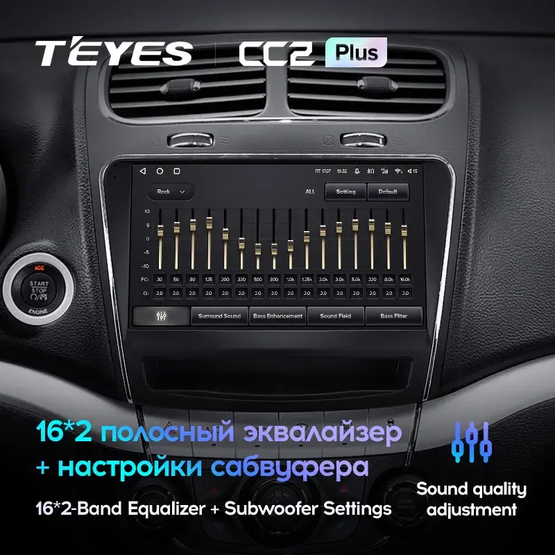 Комплект магнитолы TEYES CC2 Plus 9.0" для Dodge Journey I рестайлинг 2011-2023