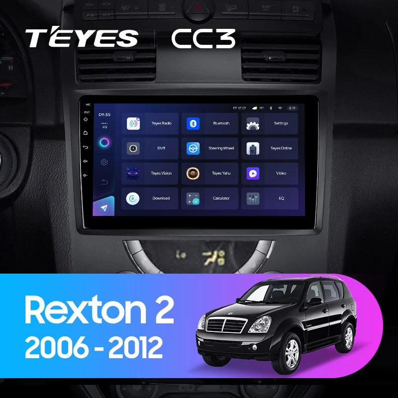 Комплект магнитолы TEYES CC3 10.2" для SsangYong Rexton II 2006-2012