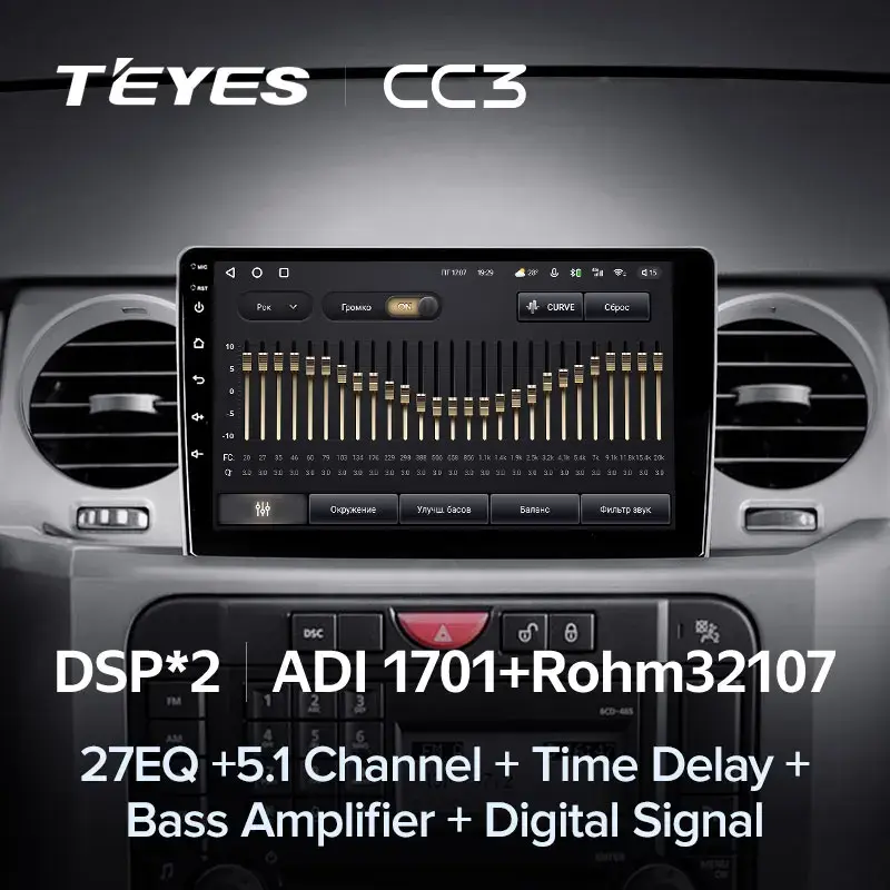 Комплект магнитолы TEYES CC3 9.0" для Land Rover Discovery III 2004-2009