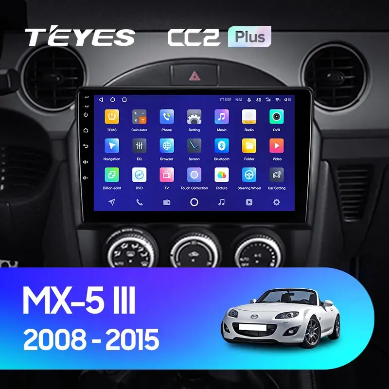 Комплект магнитолы TEYES CC2 Plus 9.0" для Mazda MX-5 NC рестайлинг 2008-2015