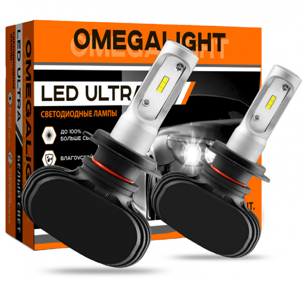 Лампа LED Omegalight Ultra H8/H9/H11 2500Lm (1шт) - фото