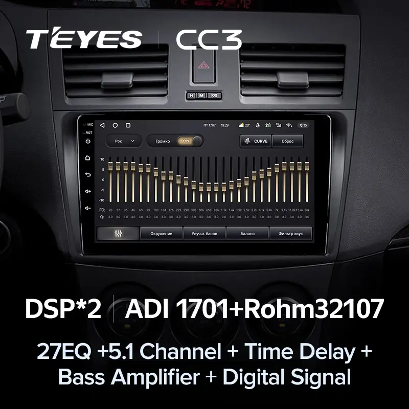Комплект магнитолы TEYES CC3L 9.0" для Mazda 3 MPS