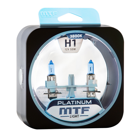 Лампа MTF H1 12V 55W Platinum, комплект - фото