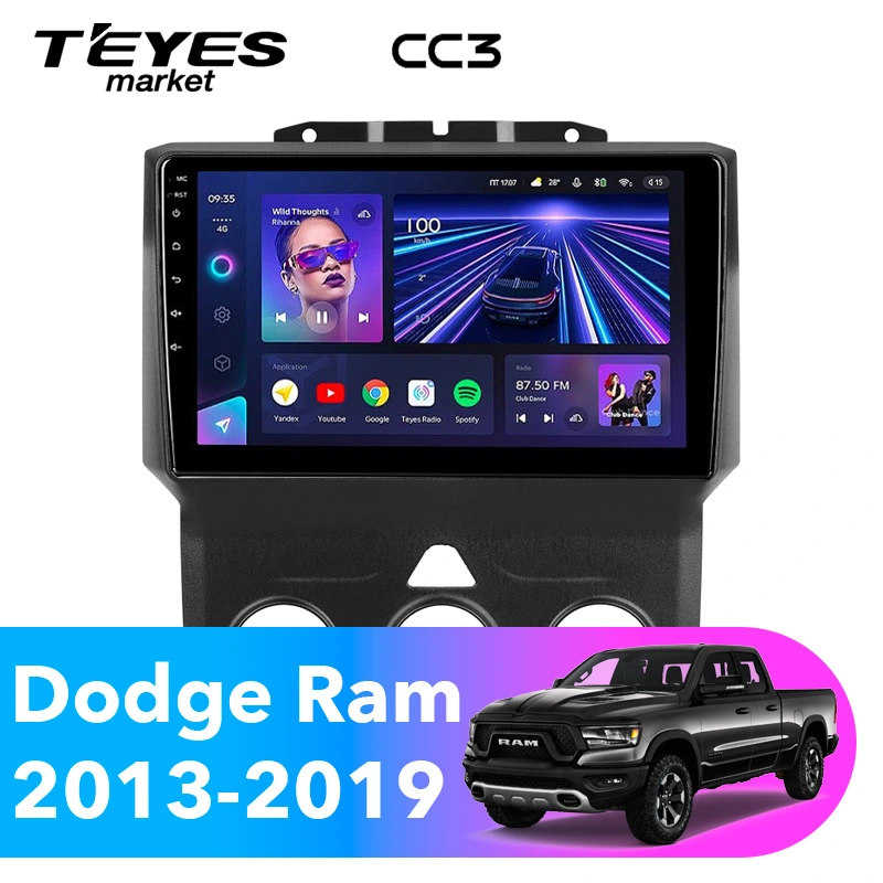 Комплект магнитолы TEYES CC3 9.0" для Dodge Ram Promaster City I 2014-2023