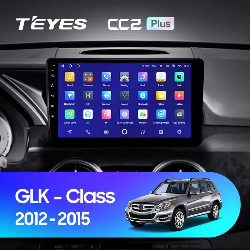Комплект магнитолы TEYES CC2 Plus 9.0" для Mercedes-Benz GLK-класс X204 рестайлинг 2012-2015