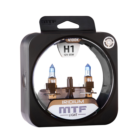 Лампа MTF H1 12V 55W Iridium, комплект - фото