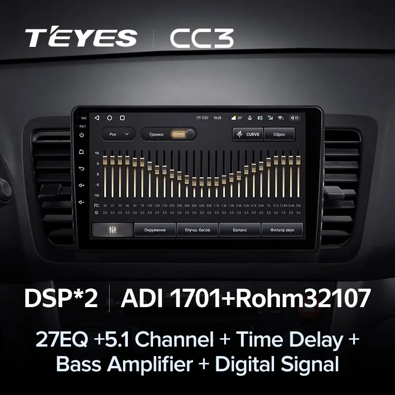Комплект магнитолы TEYES CC3 9.0" для Subaru Outback BP 2003-2009