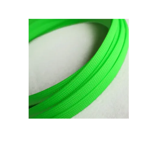 Защитная кабельная оплетка GA D10mm зеленая (1б-50м) (1м) - фото