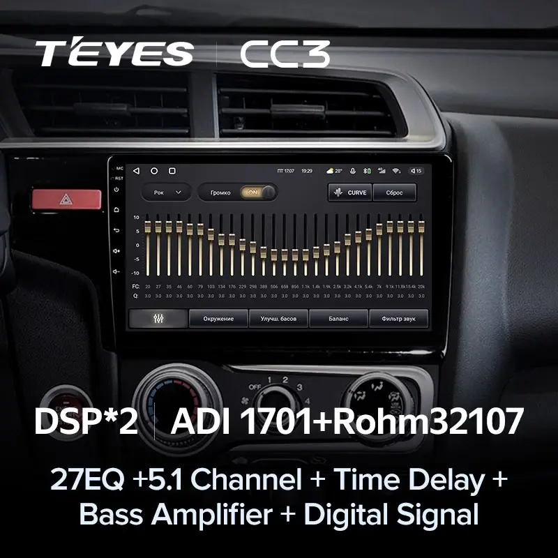 Комплект магнитолы TEYES CC3L 10.2" для Honda Fit
