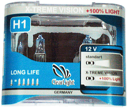 Лампа Clearliqnt H1 X-treme Vizion+100% Liqht 12V-55W - фото