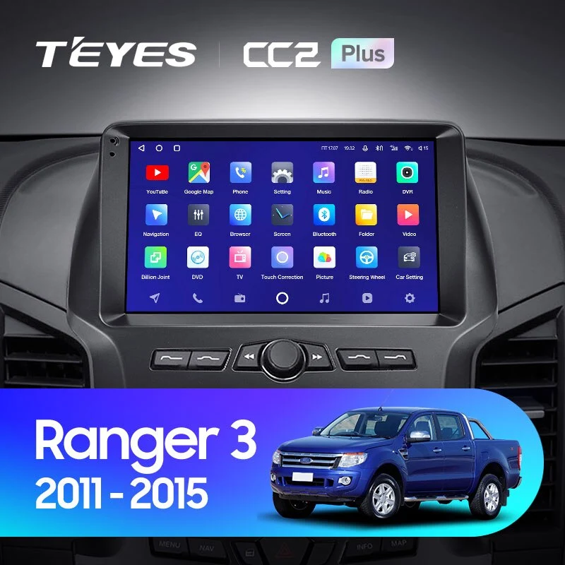 Комплект магнитолы TEYES CC2 Plus 9.0" для Mazda BT-50 II 2011-2023