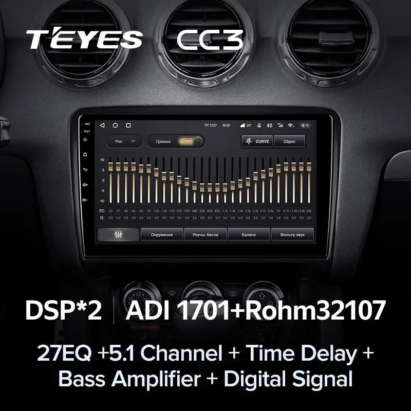 Комплект магнитолы TEYES CC3L 9.0" для Audi TT