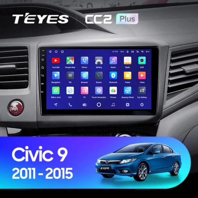ШГУ Teyes CC2 Plus 3/32 GB Honda Civic 2012-2015 - фото