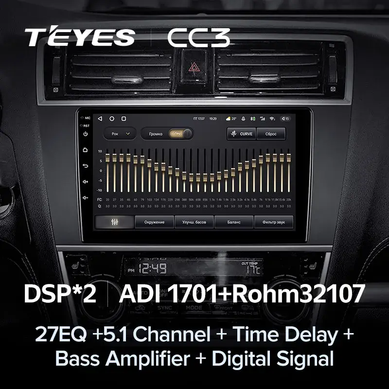 Комплект магнитолы TEYES CC3 9.0" для Subaru Outback BS 2014-2018