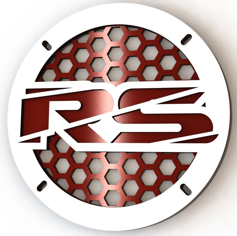 Защитная сетка (гриль) RS 10" White/Red - фото
