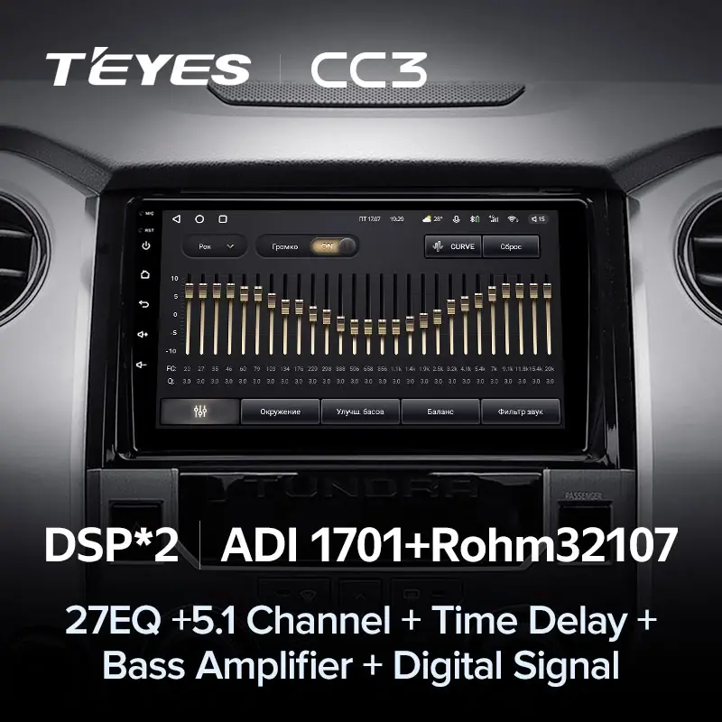 Комплект магнитолы TEYES CC3L 9.0" для Toyota Tundra