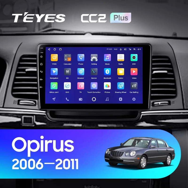 Комплект магнитолы TEYES CC2 Plus 9.0" для Kia Opirus I рестайлинг 2006-2011