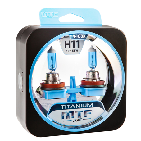Лампа MTF H11 12V 55W Titanium, комплект - фото