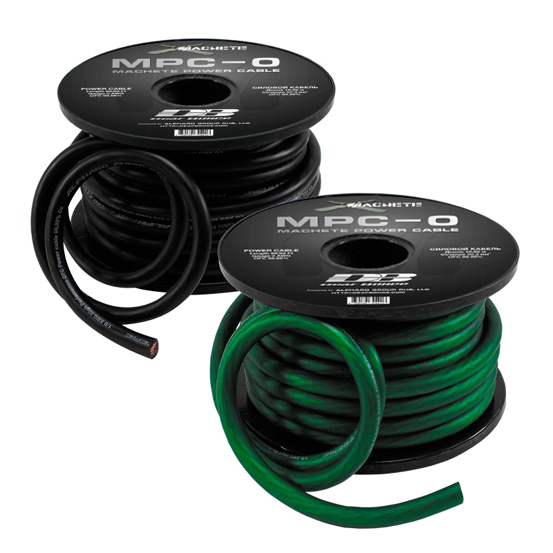 Силовой кабель Deaf Bonce MPC-0GA Green (1б-15,25м)(1м) - фото