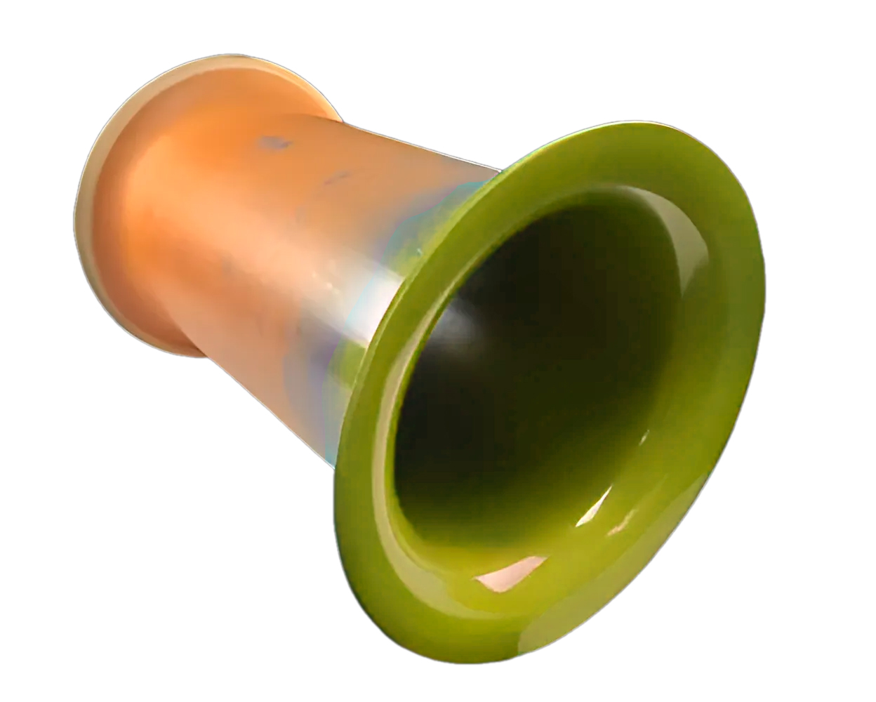 Труба-раскрыв 110 мм желтая - фото