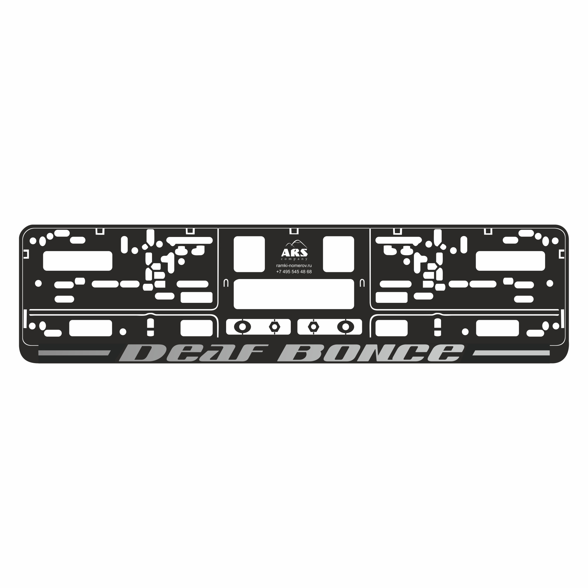 Рамка номерная Deaf Bonce хром - фото