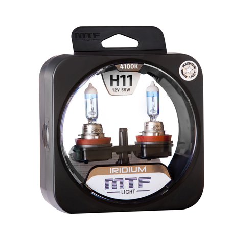 Лампа MTF H11 12V 55W Iridium, комплект - фото