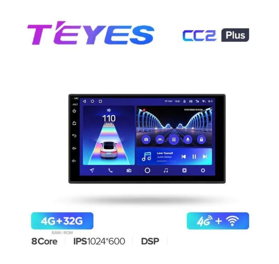 Головное устройство Teyes CC2 Plus 4/32 Universal 7" - фото