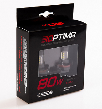 Лампа светодиодная Optima Premium H11 CREE 950 LM 12-24V 80W 5100K